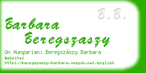 barbara beregszaszy business card